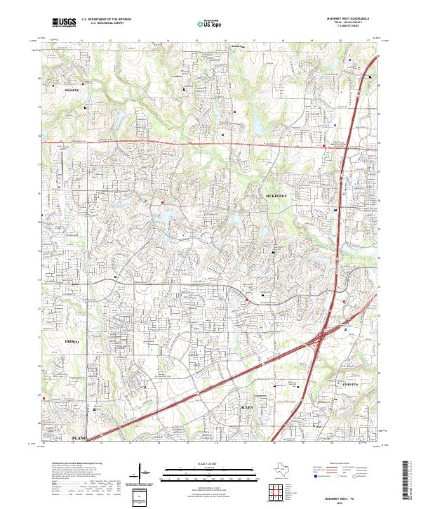 McKinney West, TX — USGS 7.5-minute topo (2022)