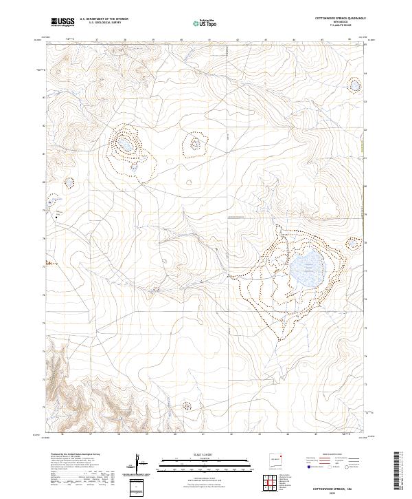 Cottonwood Springs, NM — USGS 7.5-minute topo (2023)