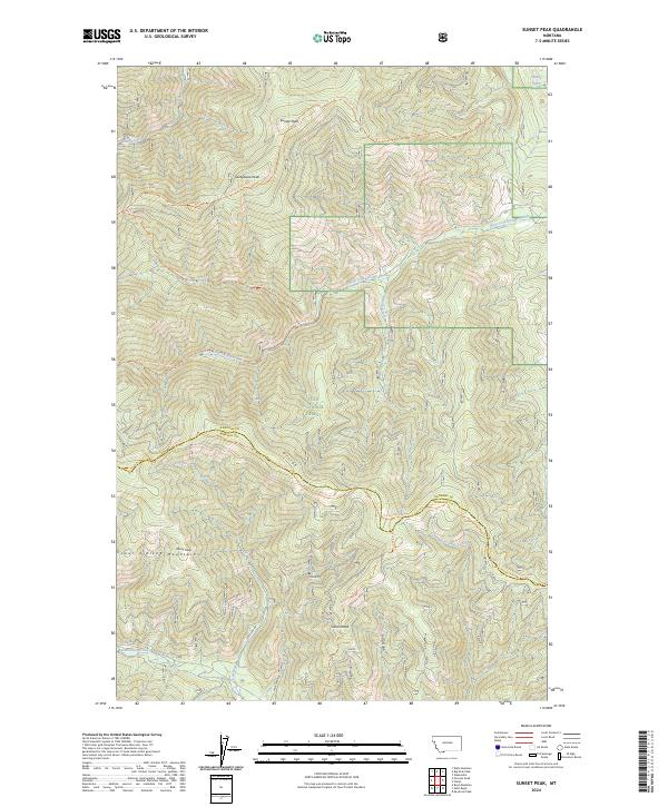 Sunset Peak, MT — USGS 7.5-minute topo (2024)