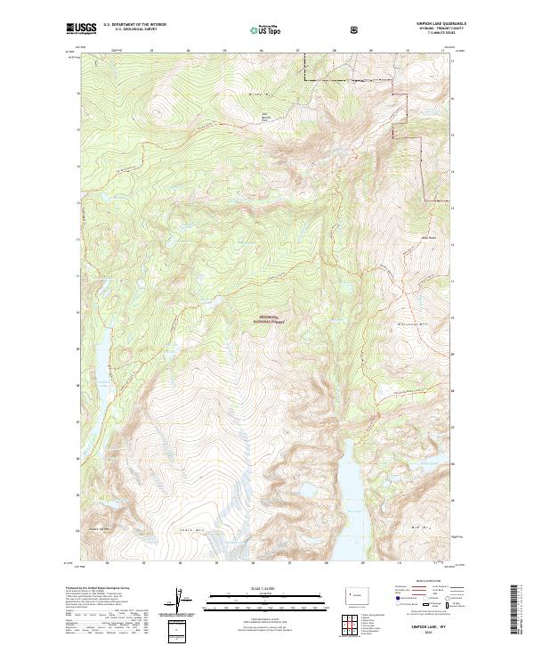 Simpson Lake, WY — USGS 7.5-minute topo (2021)
