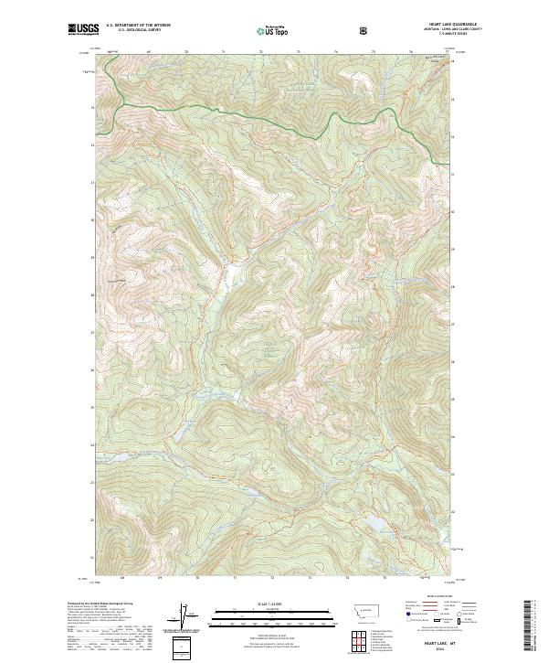 Heart Lake, MT — USGS 7.5-minute topo (2024)