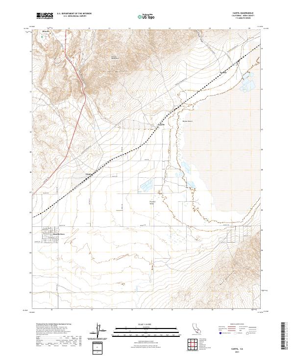 Cantil, CA — USGS 7.5-minute topo (2021)