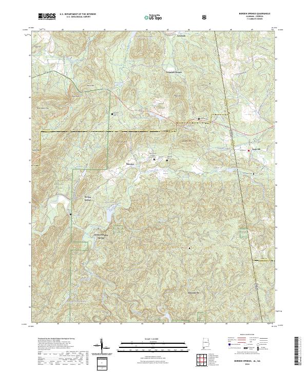 Borden Springs, AL-GA — USGS 7.5-minute topo (2024)