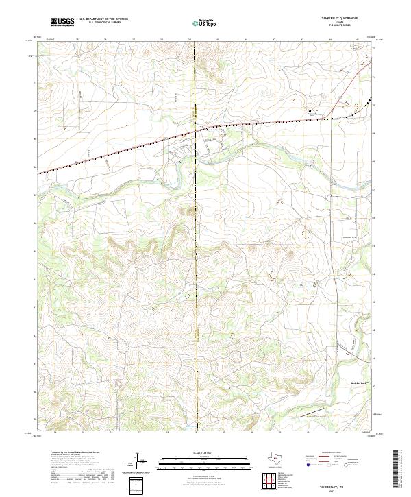 Tankersley, TX — USGS 7.5-minute topo (2022)