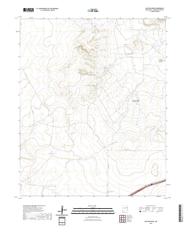 Sacaton Draw, NM — USGS 7.5-minute topo (2023)