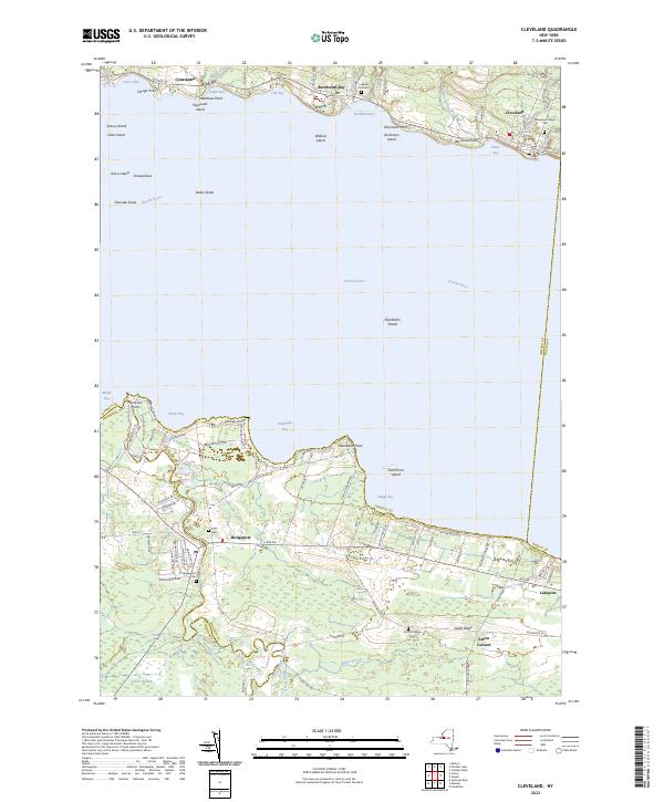 Cleveland, NY — USGS 7.5-minute topo (2023)