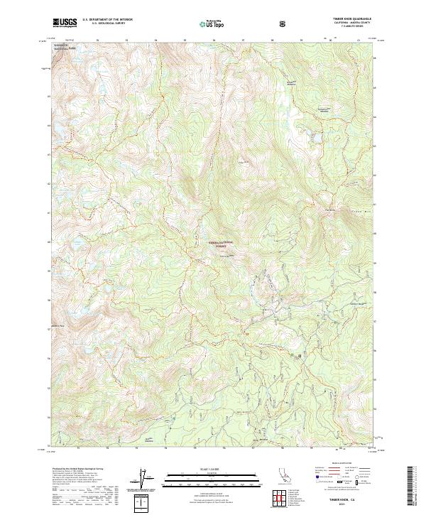 Timber Knob, CA — USGS 7.5-minute topo (2021)