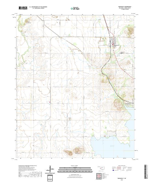 Roosevelt, OK — USGS 7.5-minute topo (2022)
