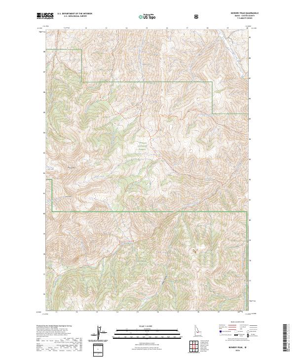 Bowery Peak, ID — USGS 7.5-minute topo (2024)