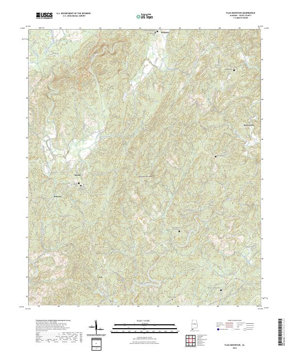 Flag Mountain, AL — USGS 7.5-minute topo (2024)