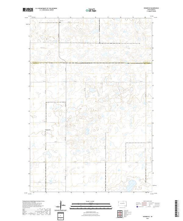 Hosmer SE, SD — USGS 7.5-minute topo (2021)