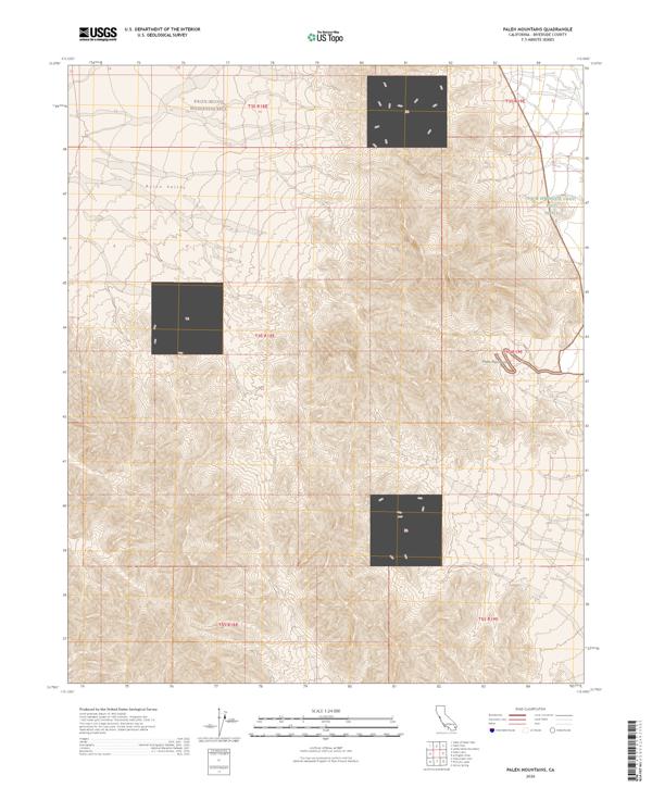Palen Mountains, CA — USGS 7.5-minute topo (2026)
