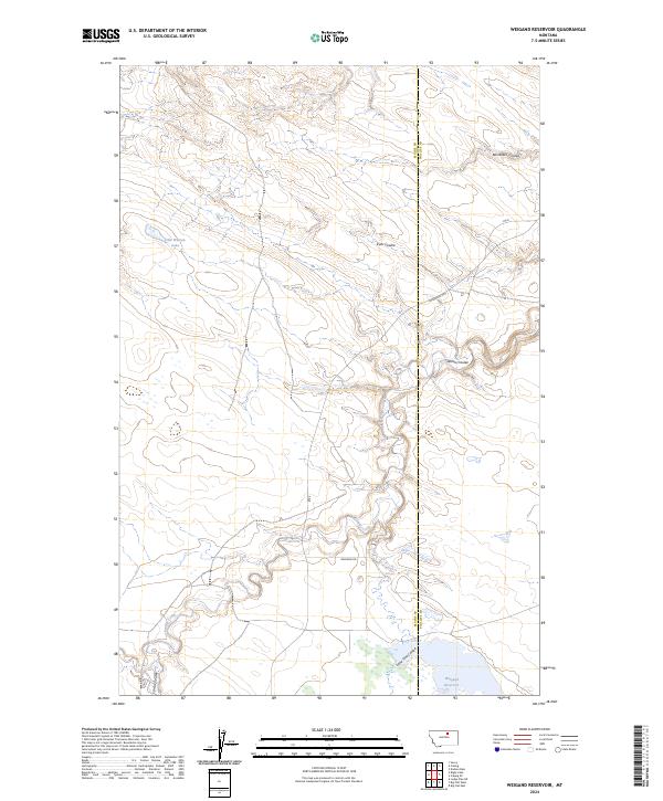 Weigand Reservoir, MT — USGS 7.5-minute topo (2024)