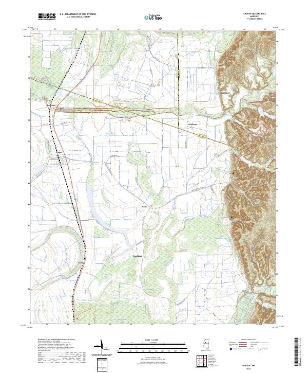 Cruger, MS — USGS 7.5-minute topo (2024)