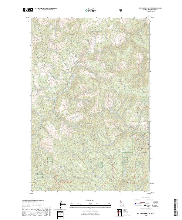 Huckleberry Mountain, ID — USGS 7.5-minute topo (2024)
