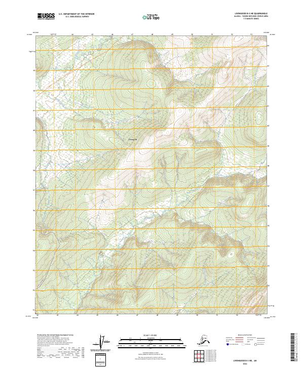 Livengood B-3 NE, AK — USGS 7.5-minute topo (2024)