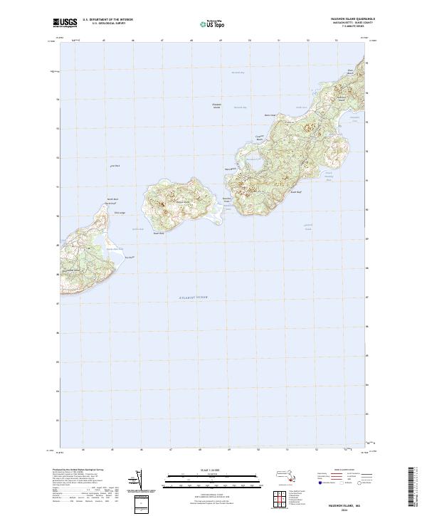 Naushon Island, MA — USGS 7.5-minute topo (2024)