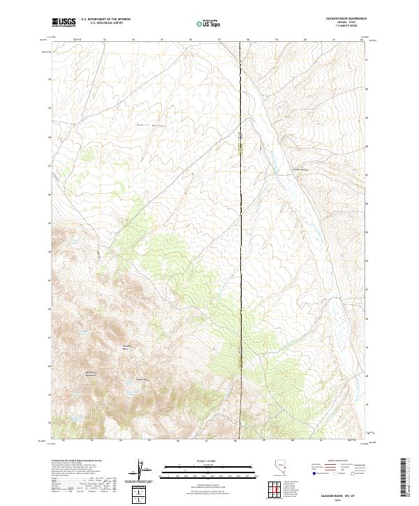 Gleason Basin, NV-UT — USGS 7.5-minute topo (2021)