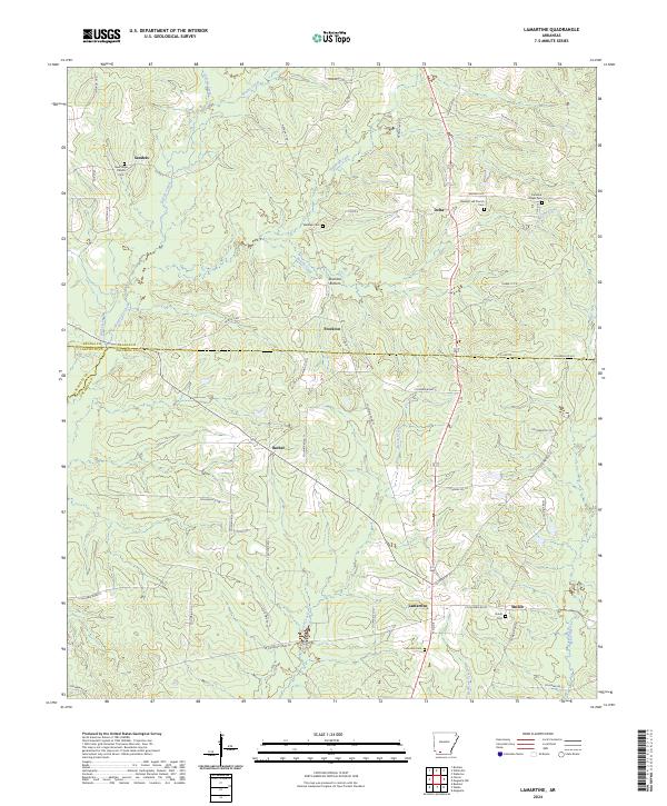 Lamartine, AR — USGS 7.5-minute topo (2024)