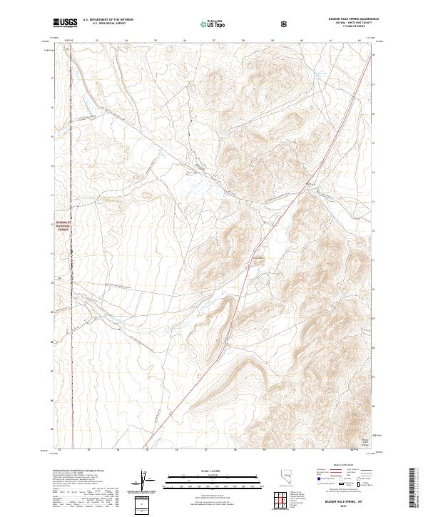 Badger Hole Spring, NV — USGS 7.5-minute topo (2021)