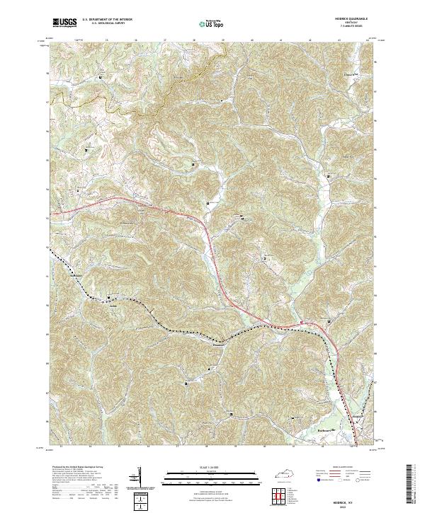 Heidrick, KY — USGS 7.5-minute topo (2022)