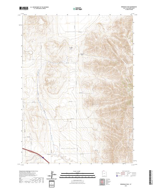 Ridgedale Pass, UT — USGS 7.5-minute topo (2023)