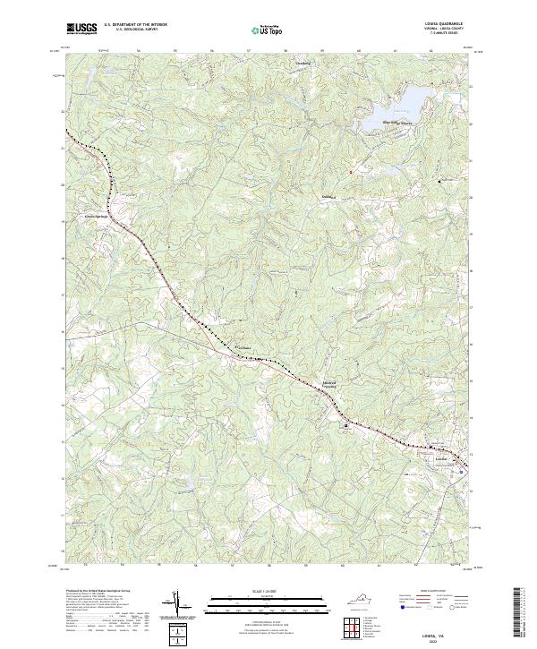 Louisa, VA — USGS 7.5-minute topo (2022)