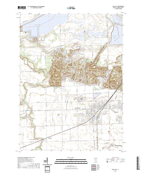 Coal City, IL — USGS 7.5-minute topo (2024)