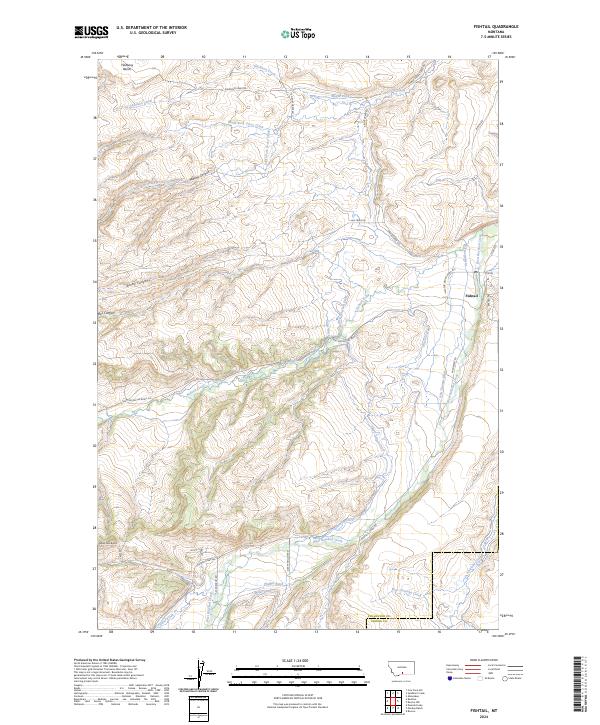 Fishtail, MT — USGS 7.5-minute topo (2024)