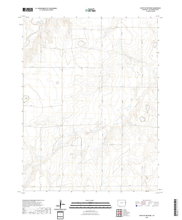 South of Bethune, CO — USGS 7.5-minute topo (2022)