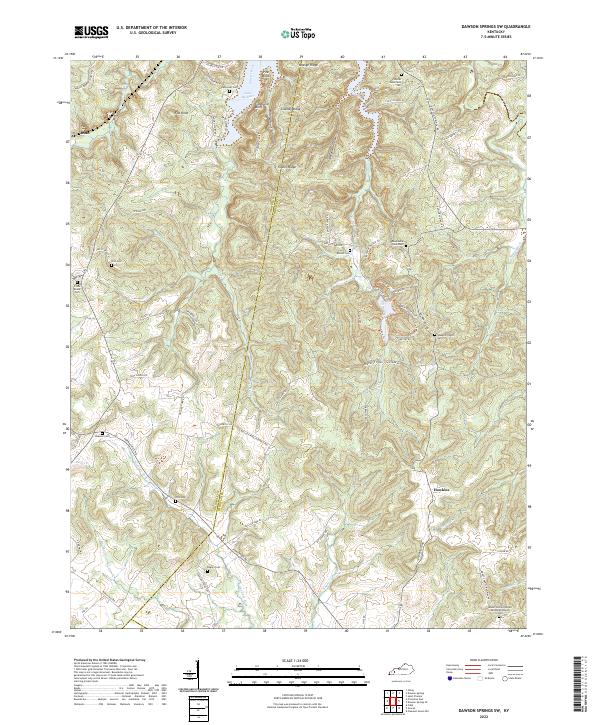Dawson Springs SW, KY — USGS 7.5-minute topo (2022)