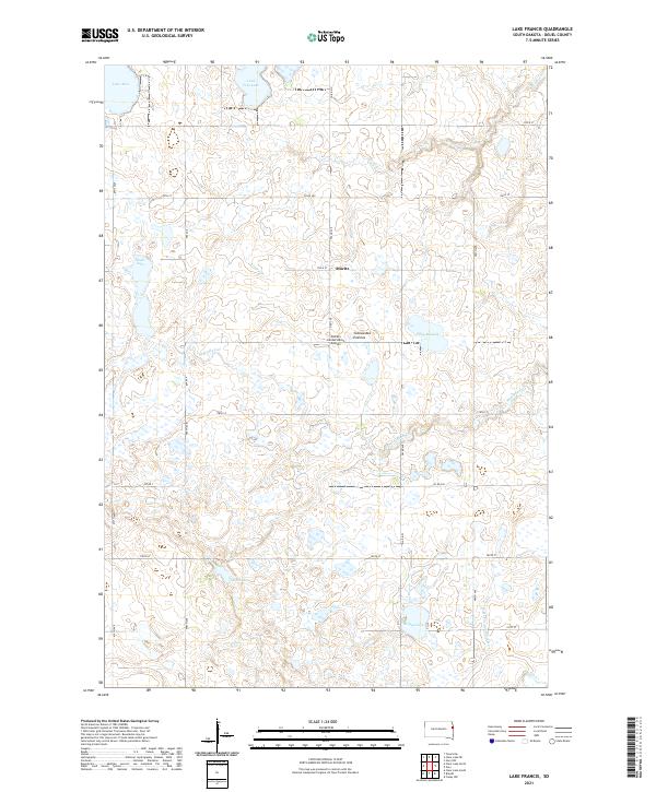 Lake Francis, SD — USGS 7.5-minute topo (2021)