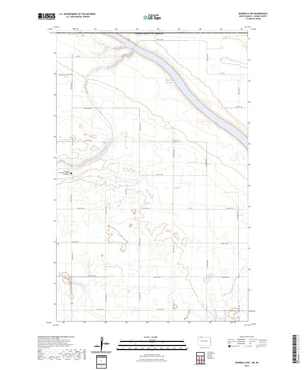 Bowbells NW, ND-SK — USGS 7.5-minute topo (2024)