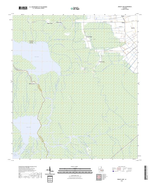 Grassy Lake, LA — USGS 7.5-minute topo (2024)