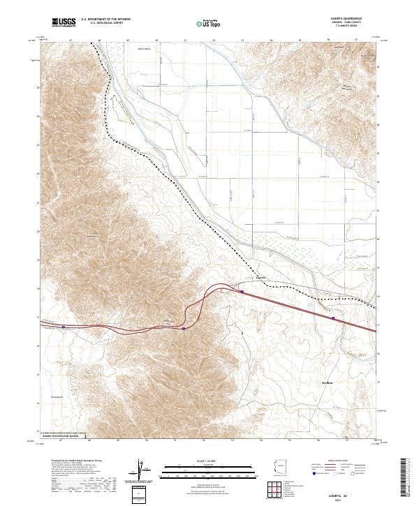 Ligurta, AZ — USGS 7.5-minute topo (2021)