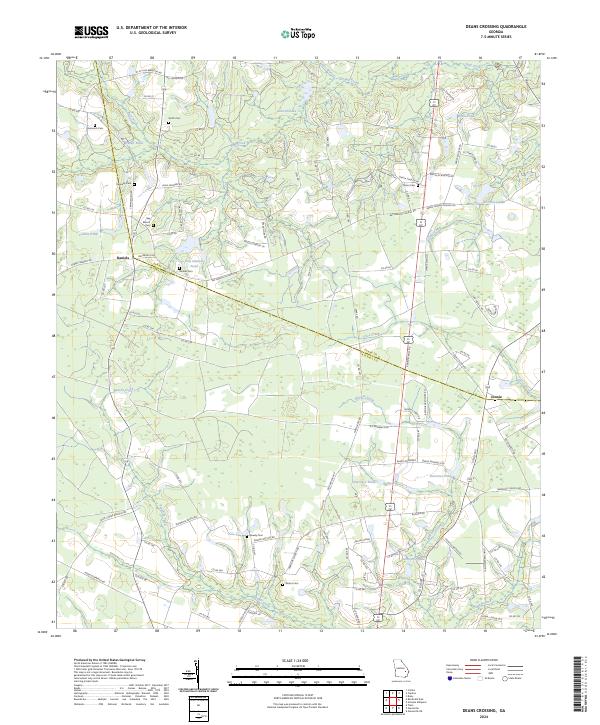 Deans Crossing, GA — USGS 7.5-minute topo (2024)
