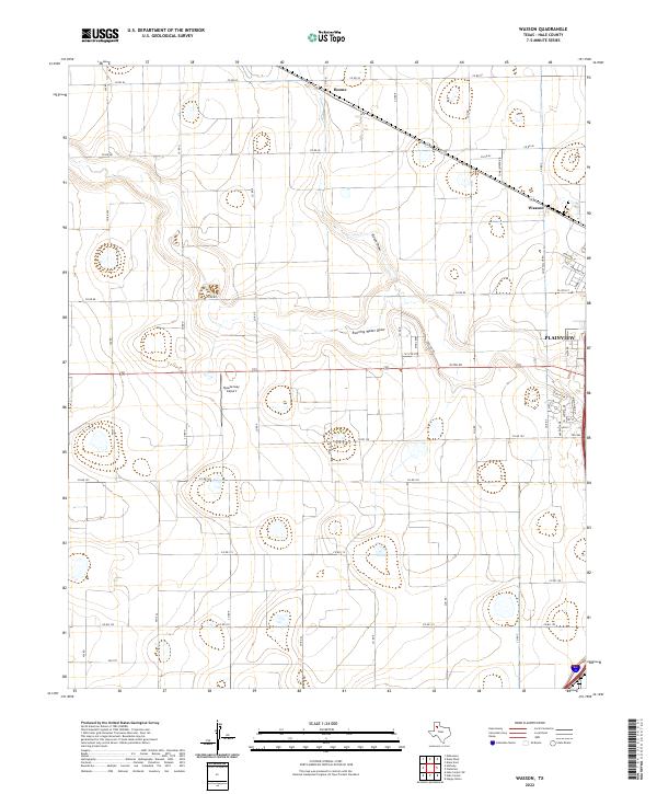 Wasson, TX — USGS 7.5-minute topo (2022)