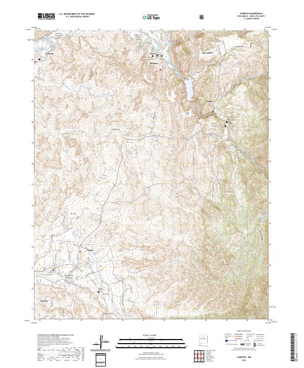 Cundiyo, NM — USGS 7.5-minute topo (2023)