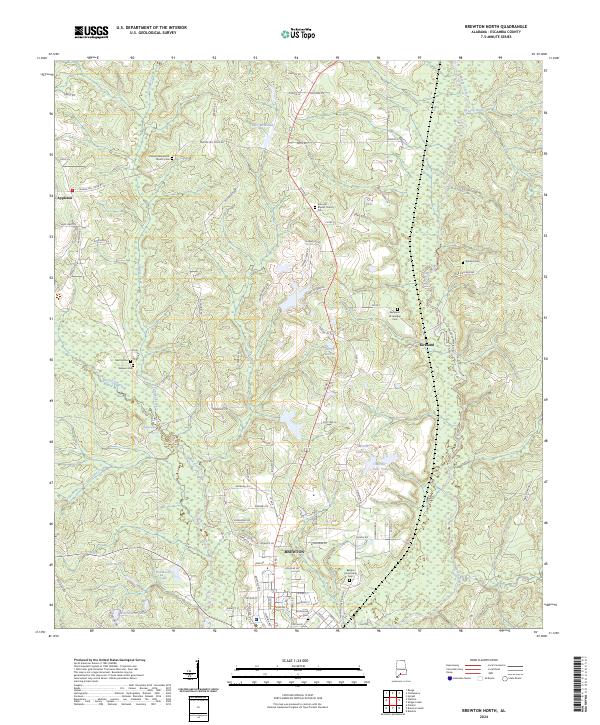 Brewton North, AL — USGS 7.5-minute topo (2024)