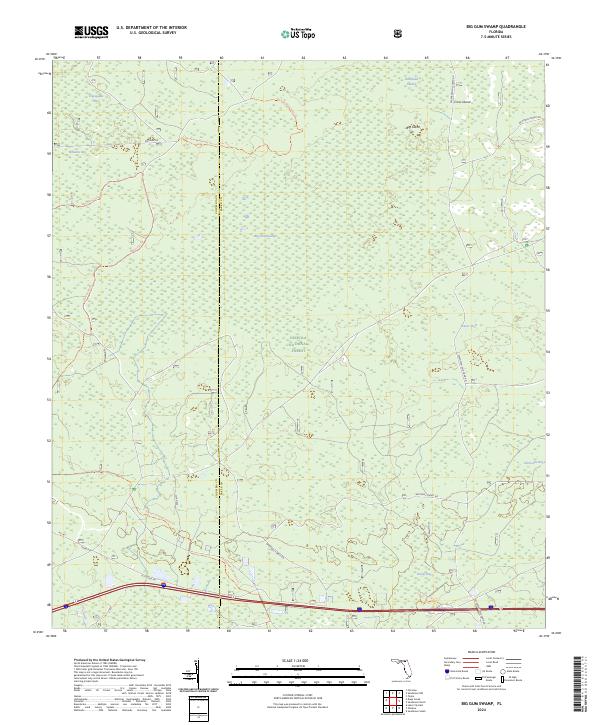 Big Gum Swamp, FL — USGS 7.5-minute topo (2024)