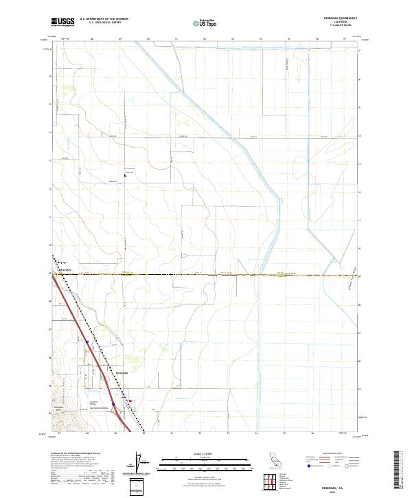 Dunnigan, CA — USGS 7.5-minute topo (2022)