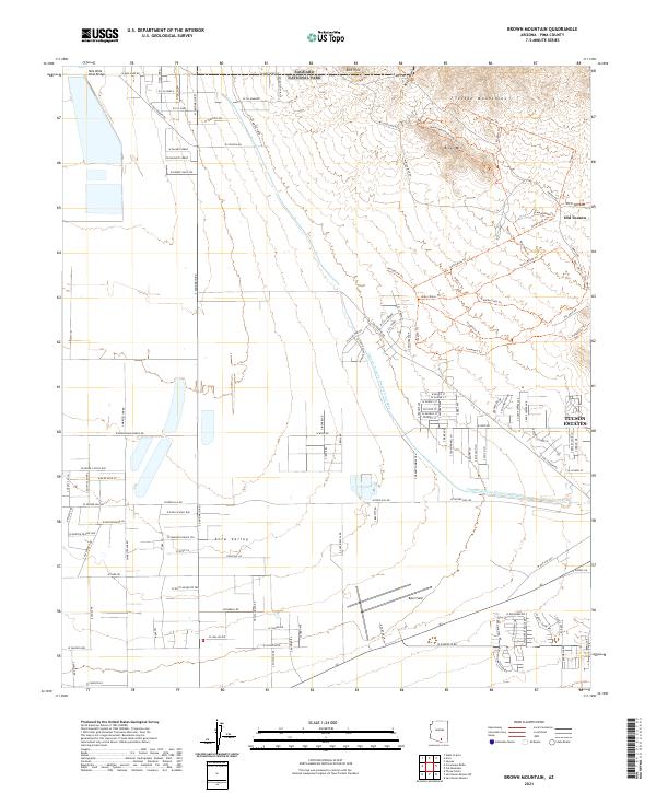 Brown Mountain, AZ — USGS 7.5-minute topo (2021)