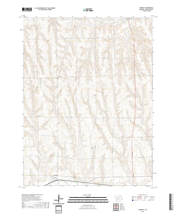 Hendley, NE — USGS 7.5-minute topo (2021)