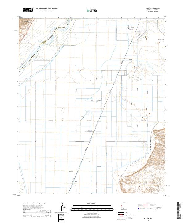 Poston, AZ-CA — USGS 7.5-minute topo (2021)