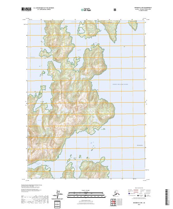 Seward B-2 NW, AK — USGS 7.5-minute topo (2023)