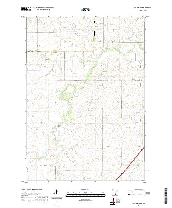 High Forest SW, MN — USGS 7.5-minute topo (2022)