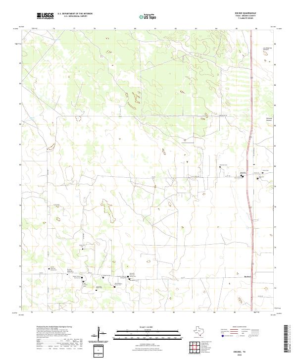 Encino, TX — USGS 7.5-minute topo (2022)