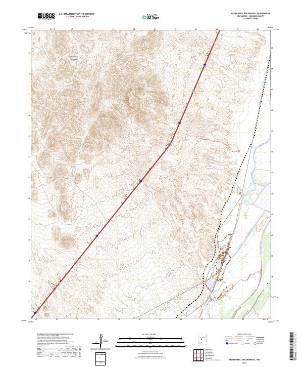 Indian Well Wilderness, NM — USGS 7.5-minute topo (2023)