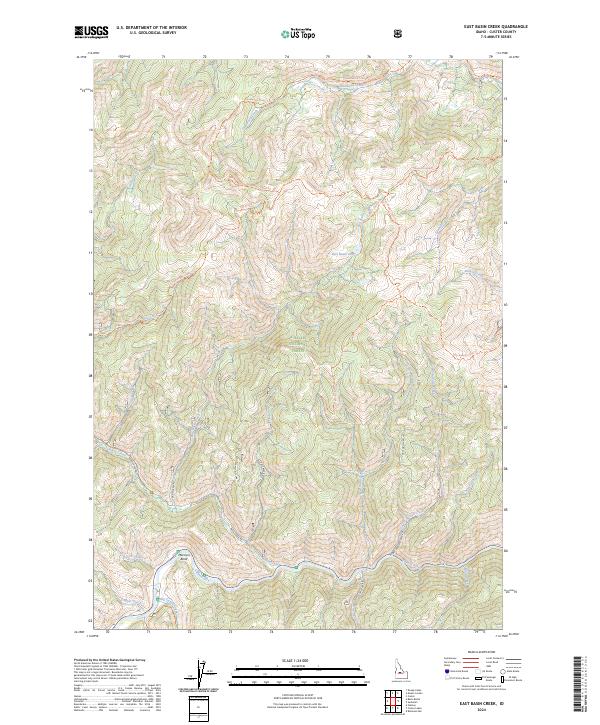 East Basin Creek, ID — USGS 7.5-minute topo (2024)