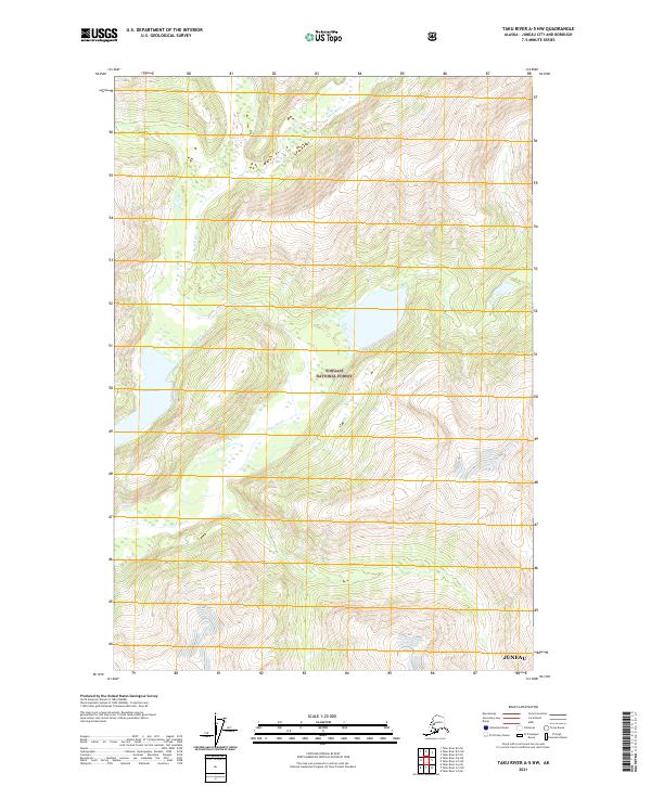 Taku River A-5 NW, AK — USGS 7.5-minute topo (2021)